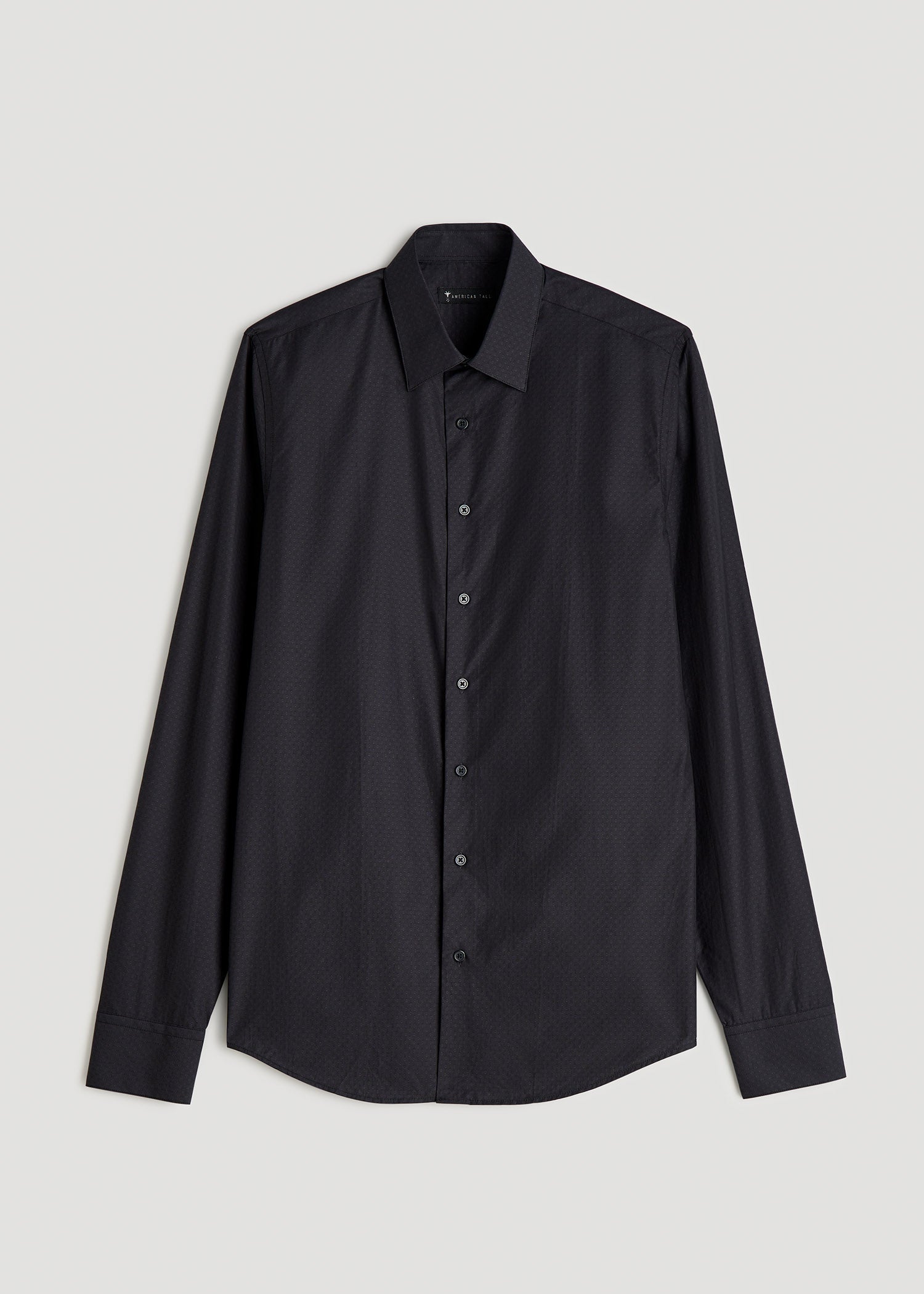 Premium Dress Shirt for Tall Men in Black Diamond