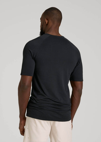 Vented Training Top for Tall Men in Black