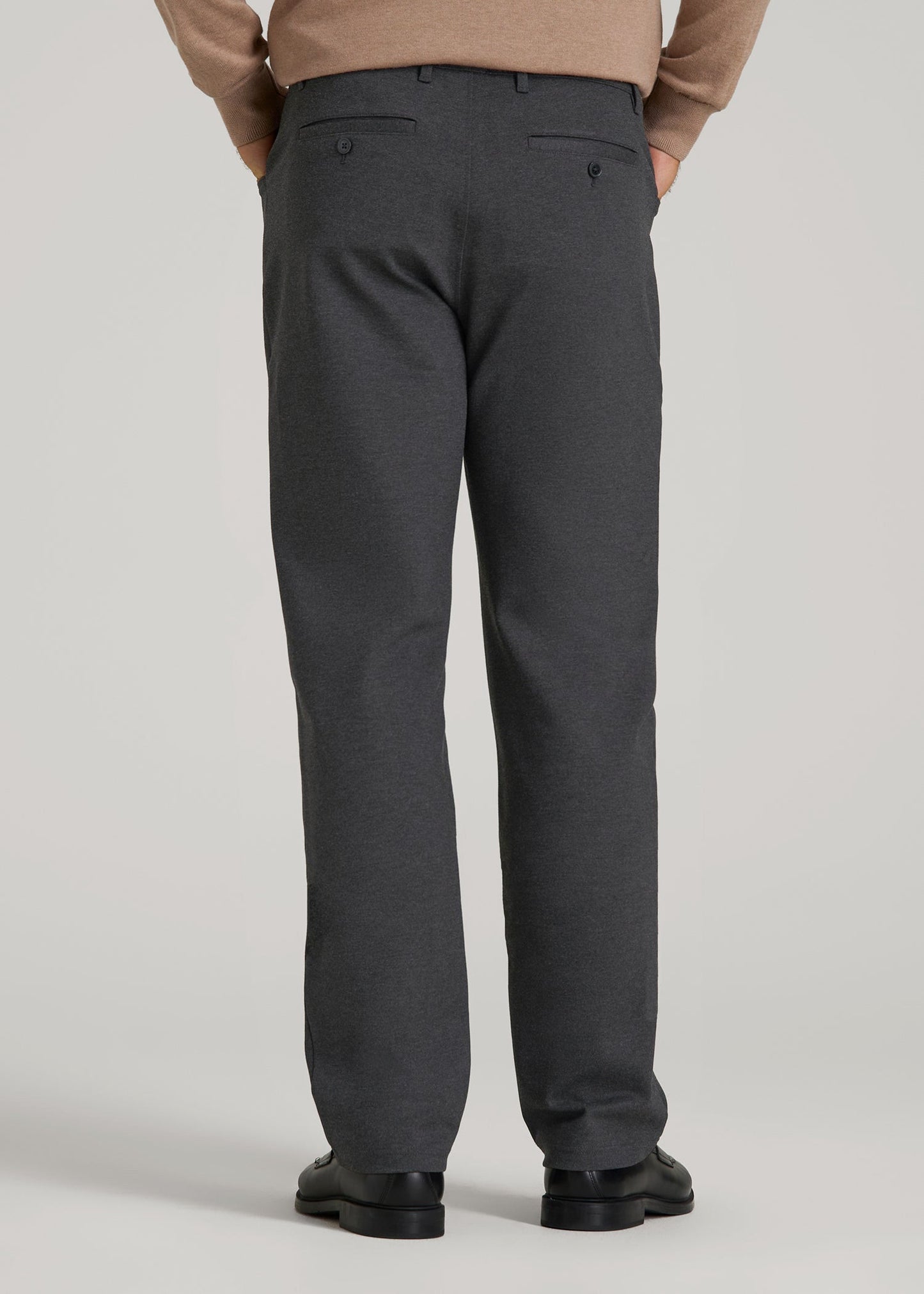 Flex Ponte Pants for Tall Men in Dark Charcoal Heather