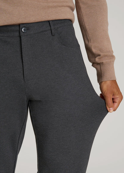 Flex Ponte Pants for Tall Men in Dark Charcoal Heather