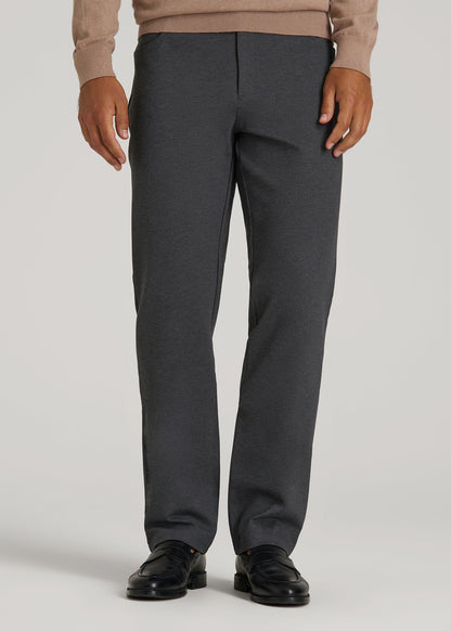 Flex Ponte Pants for Tall Men in Dark Charcoal Heather
