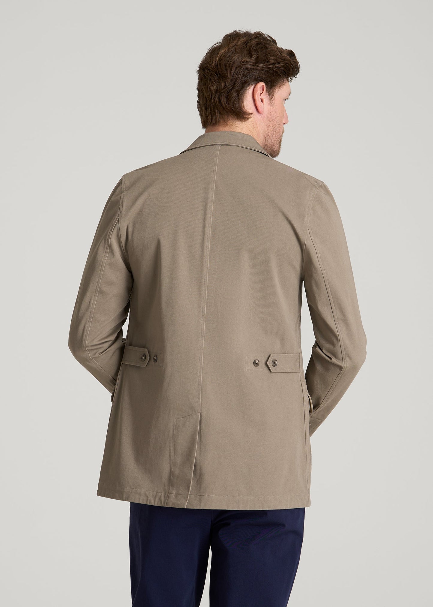 Stretch Commuter Chino Sport Coat for Tall Men in Dusty Khaki