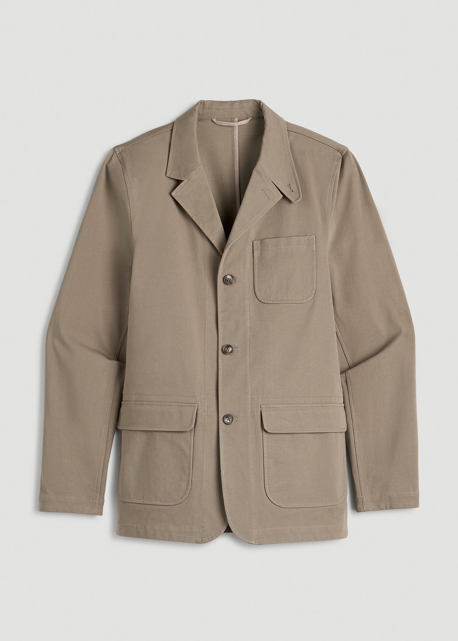 Stretch Commuter Chino Sport Coat for Tall Men in Dusty Khaki