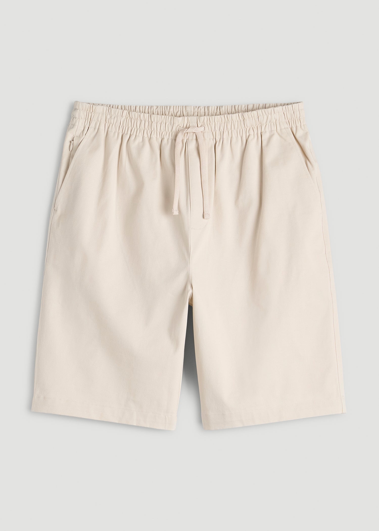 Stretch Commuter Pull-on Short for Tall Men in White Sand