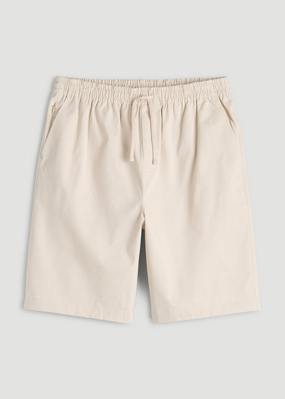 Stretch Commuter Pull-on Short for Tall Men in White Sand