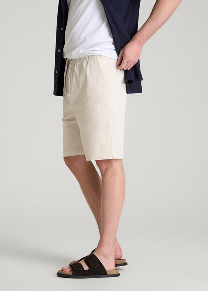 Stretch Commuter Pull-on Short for Tall Men in White Sand