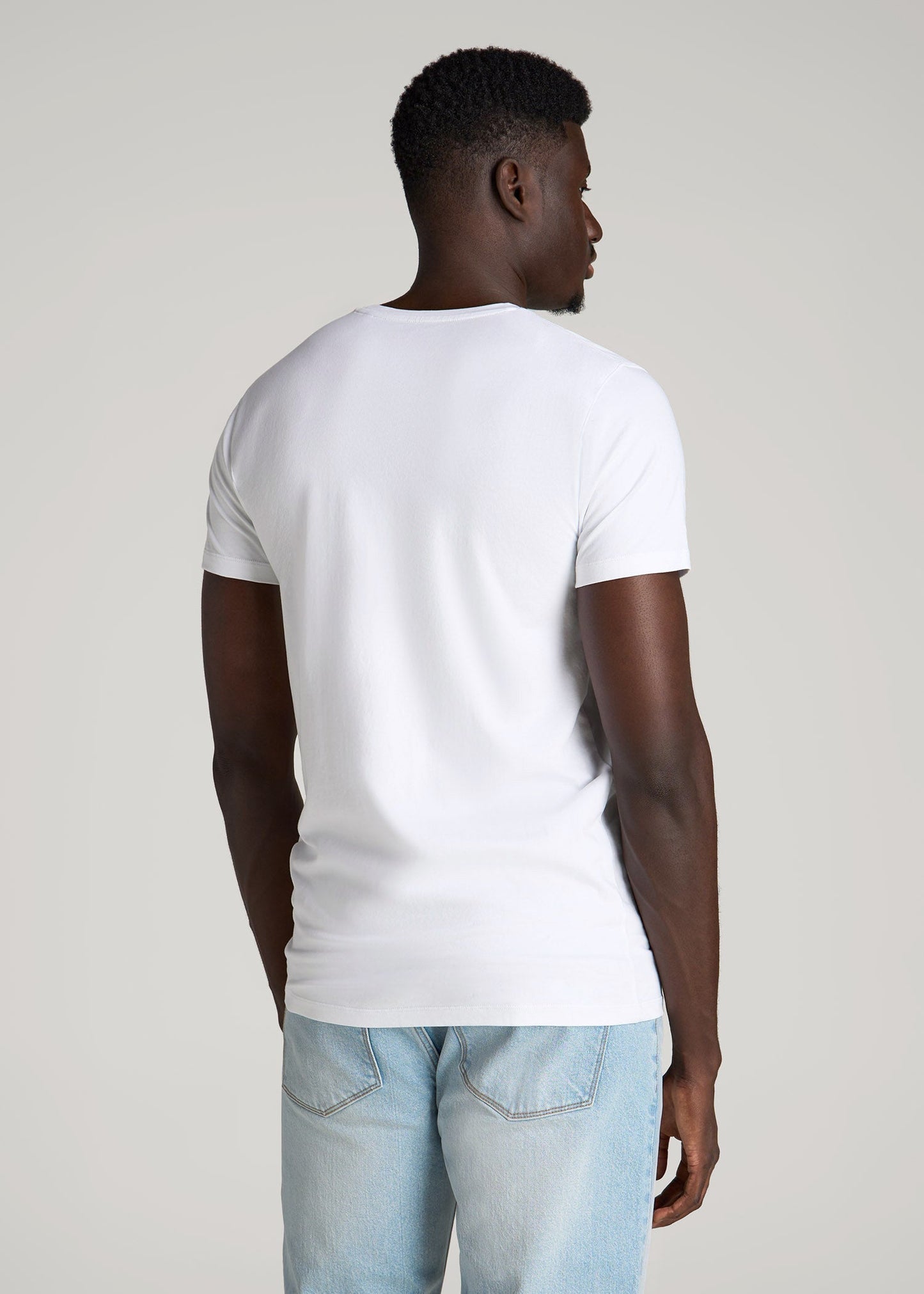 The Essential Modern Fit Crewneck Tee for Tall Men in White