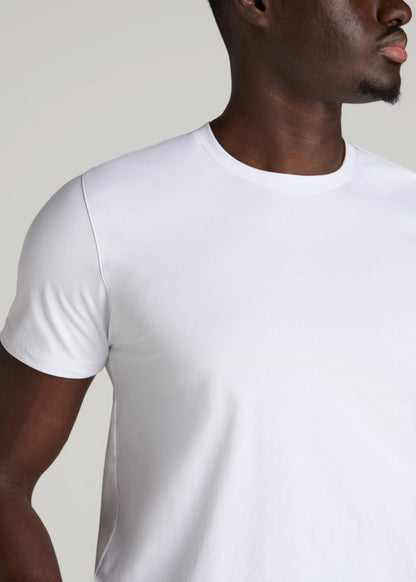 The Essential Modern Fit Crewneck Tee for Tall Men in White