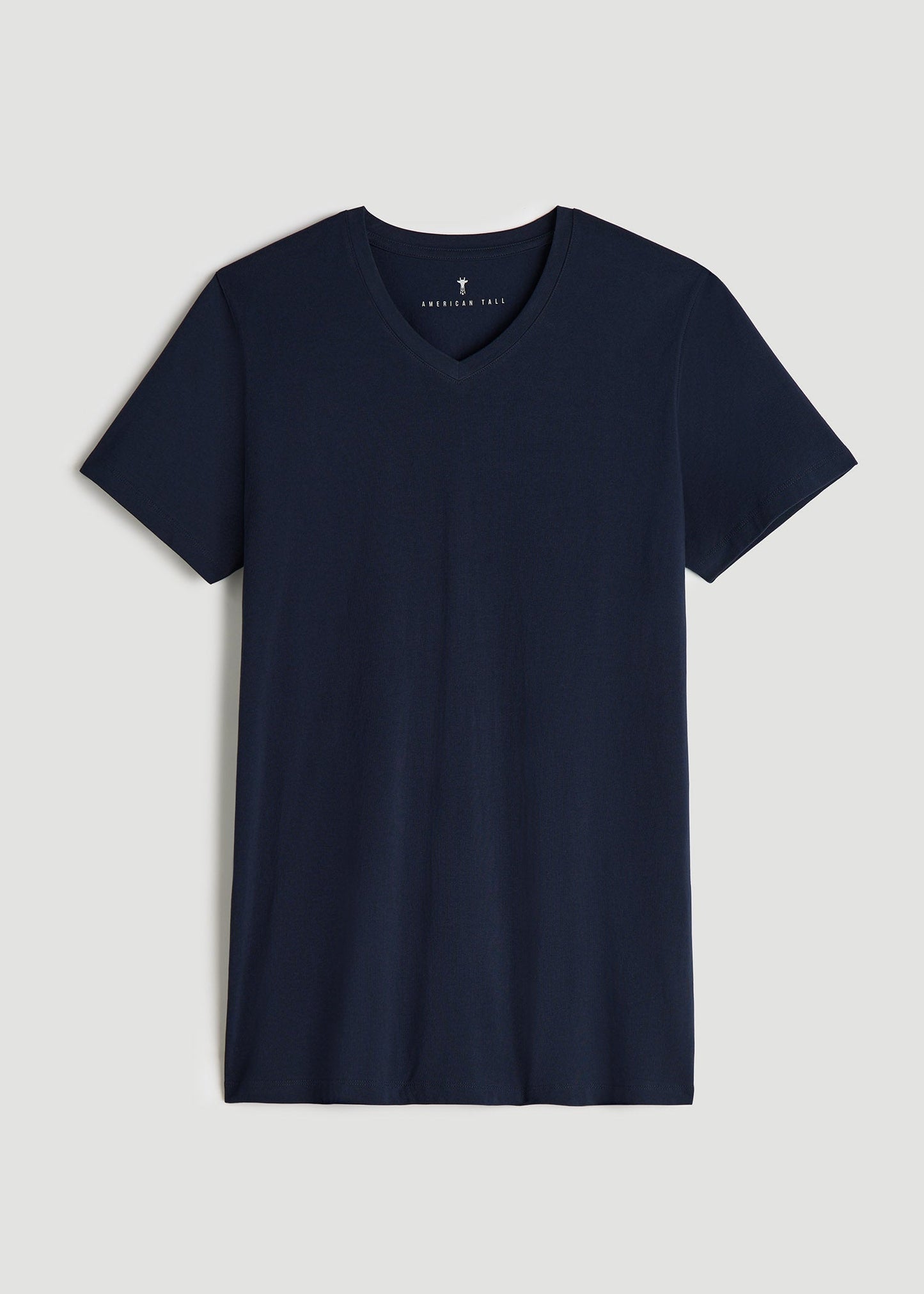 The Essential Modern Fit V-Neck Tee for Tall Men in True Navy