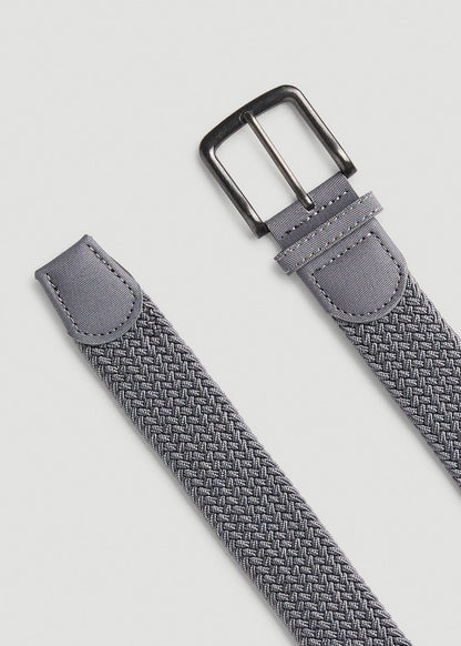 Stretch Woven Belt in Silvermist