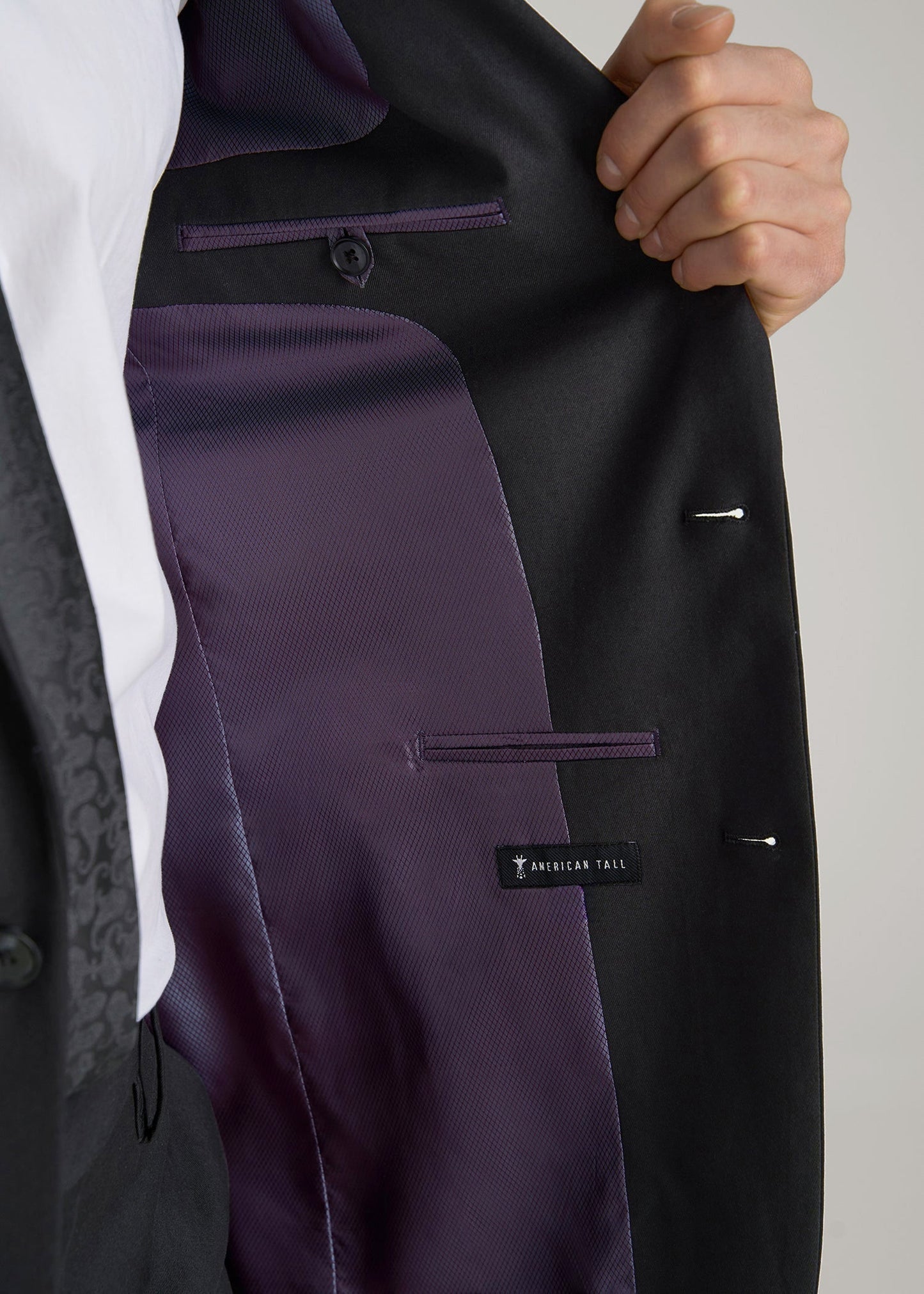 Suit Jacket for Tall Men in Black