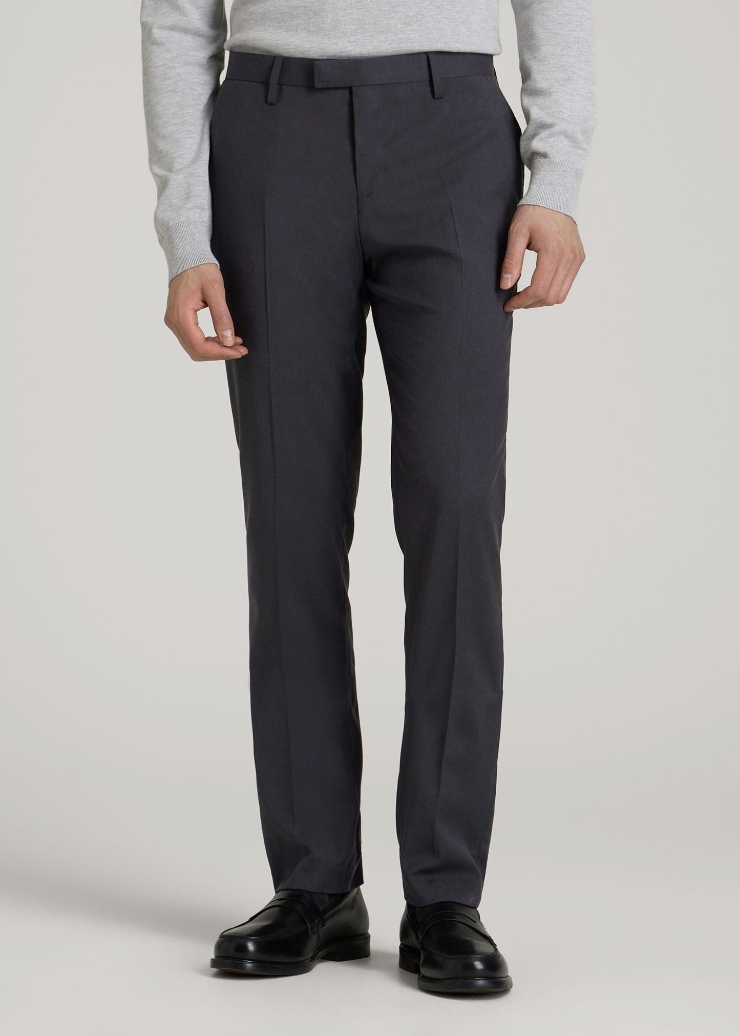 Suit Trousers for Tall Men in Mid Grey