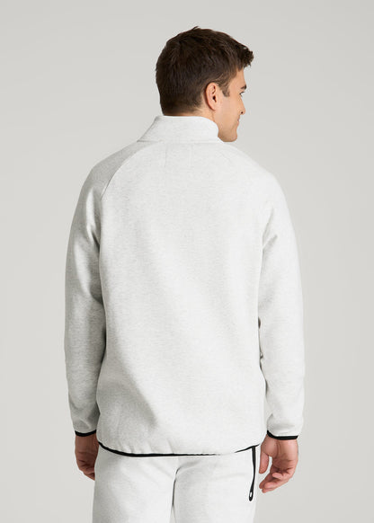 Tech Motion Fleece Full-Zip Jacket for Tall Men in Heather Frost