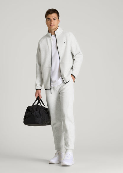 Tech Motion Fleece Full-Zip Jacket for Tall Men in Heather Frost