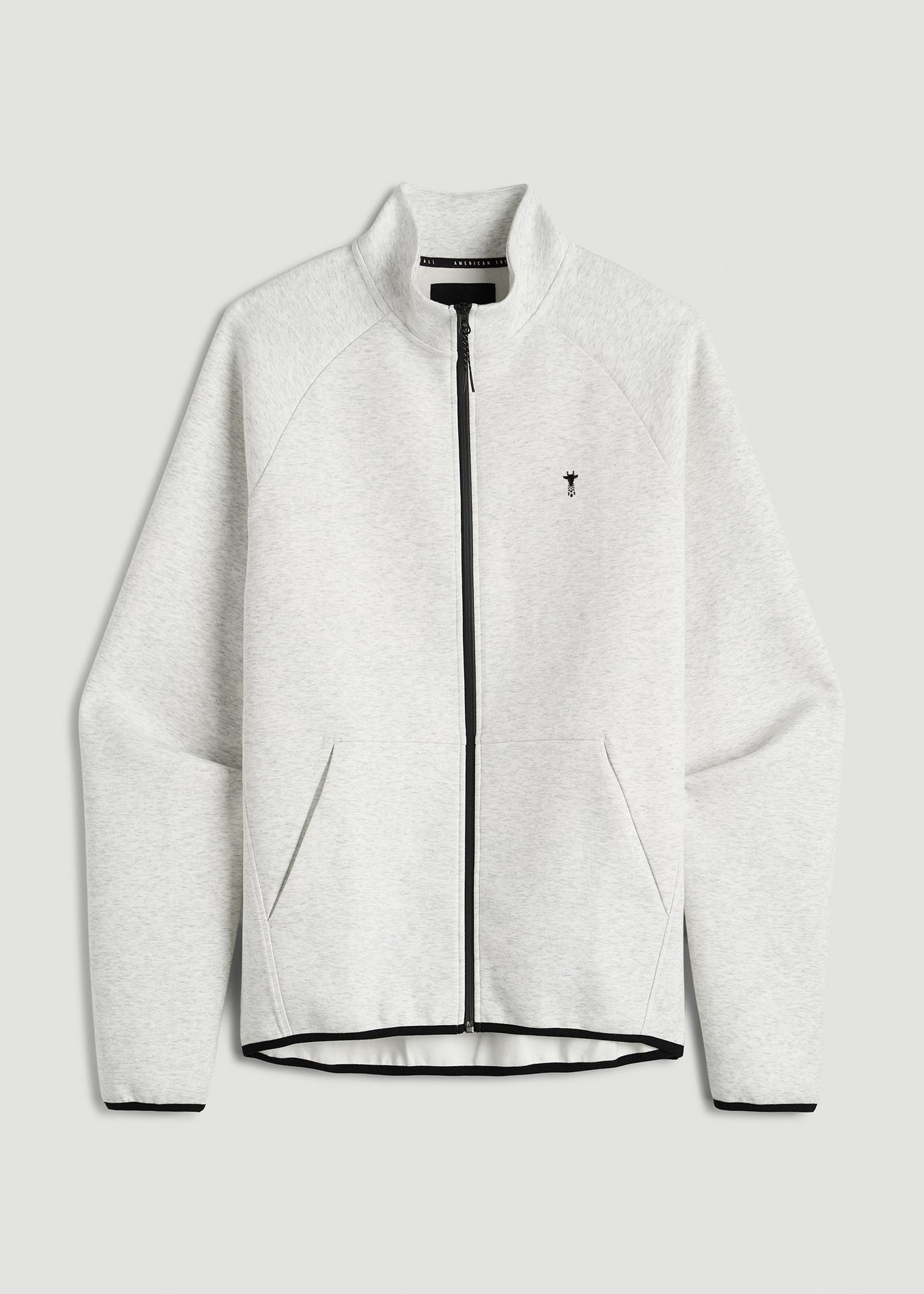 Tech Motion Fleece Full-Zip Jacket for Tall Men in Heather Frost