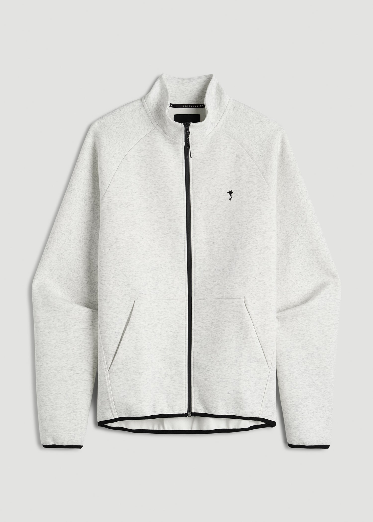 Tech Motion Fleece Full-Zip Jacket for Tall Men in Heather Frost