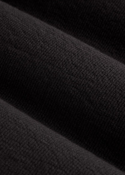 Terry Cotton Pull-On Shorts for Tall Men in Black