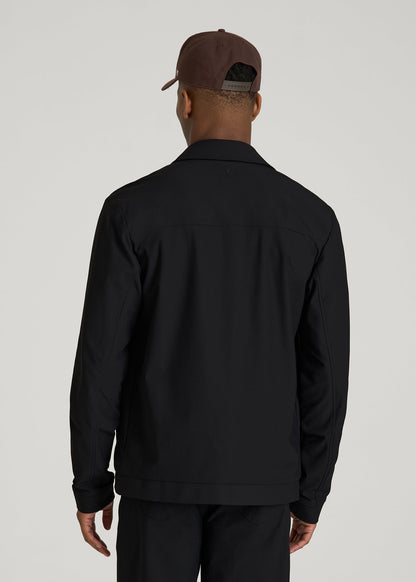 Traveler Bomber Jacket for Tall Men in Black