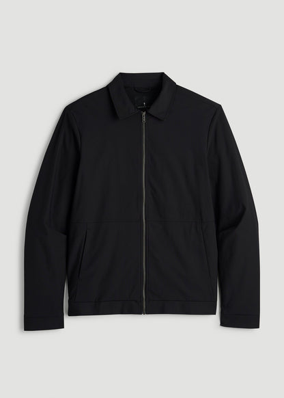 Traveler Bomber Jacket for Tall Men in Black