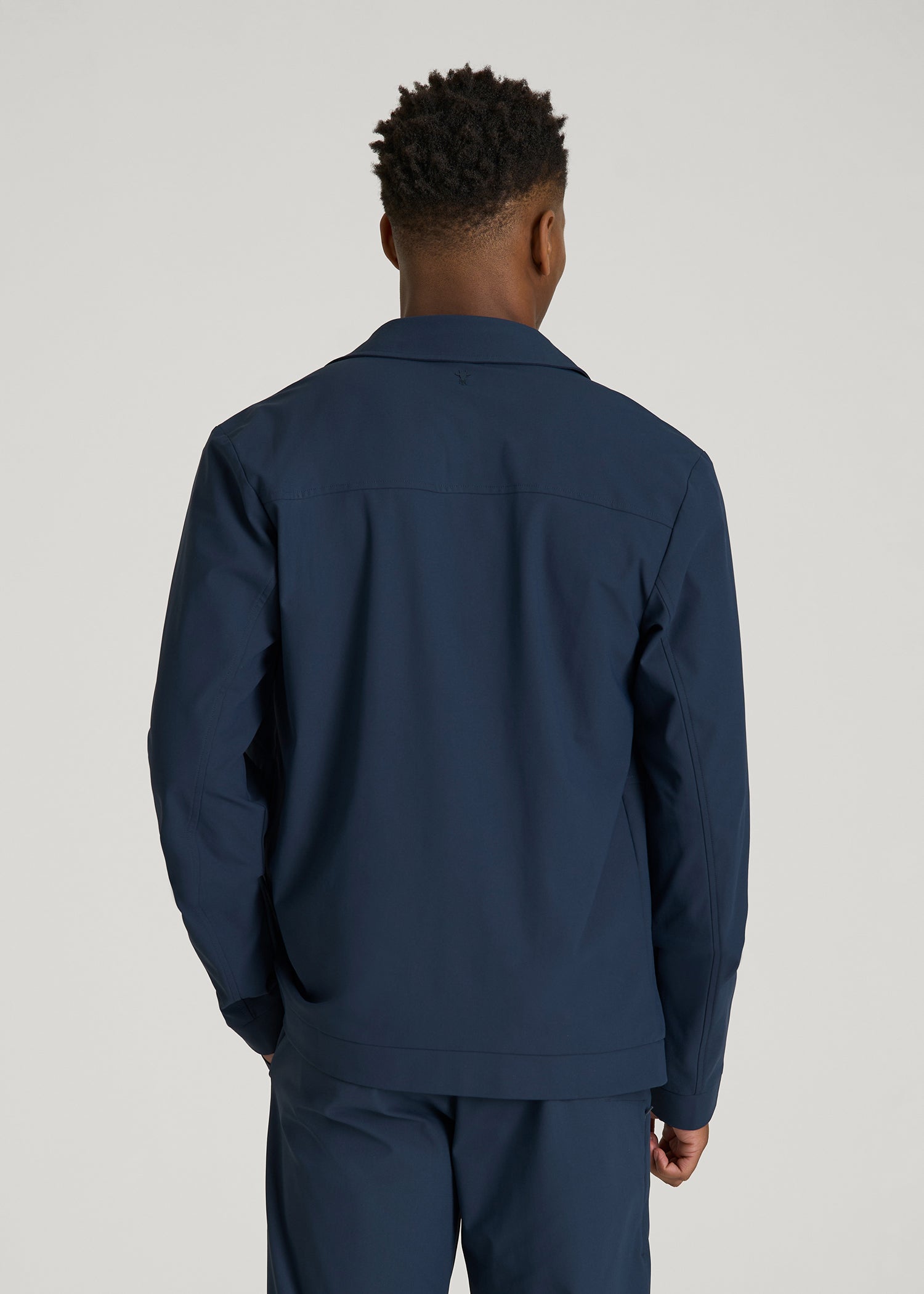 Traveler Bomber Jacket for Tall Men in Navy Blue