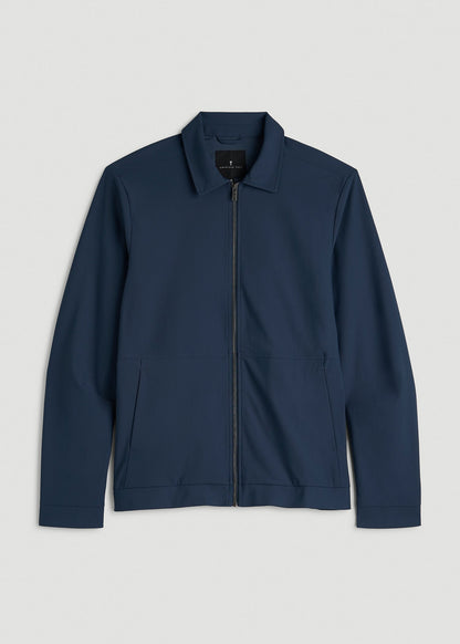 Traveler Bomber Jacket for Tall Men in Navy Blue