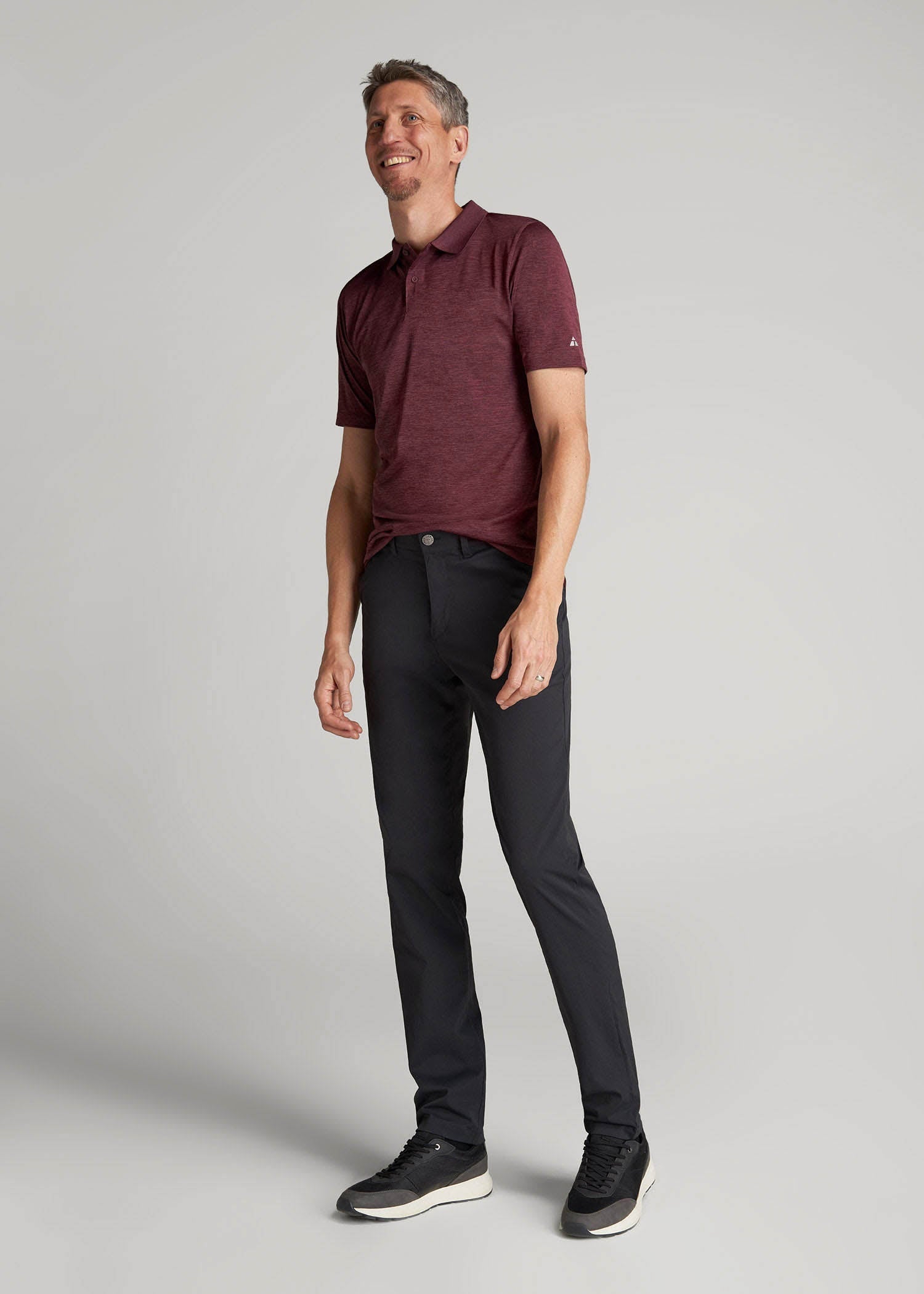 TAPERED FIT Traveler Chino Pants for Tall Men in Black