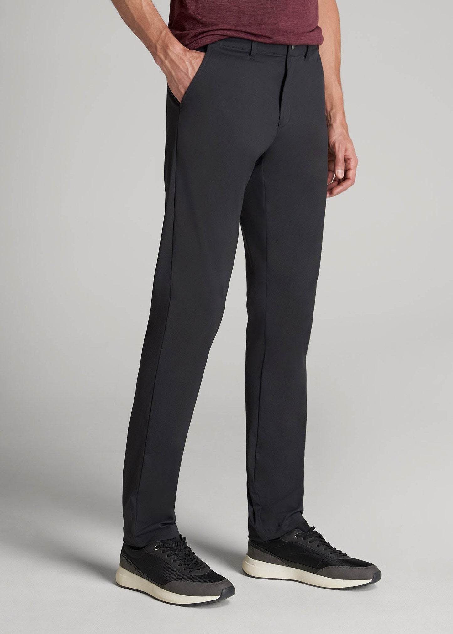 TAPERED FIT Traveler Chino Pants for Tall Men in Black