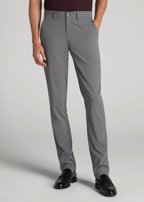 TAPERED FIT Traveler Chino Pants for Tall Men in Charcoal
