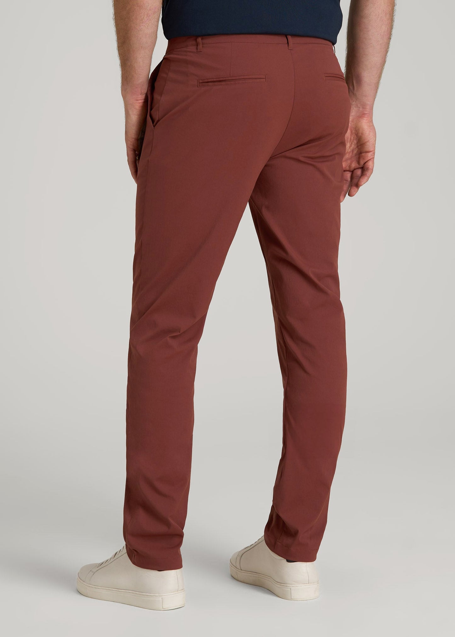 TAPERED FIT Traveler Chino Pants for Tall Men in Intense Rust