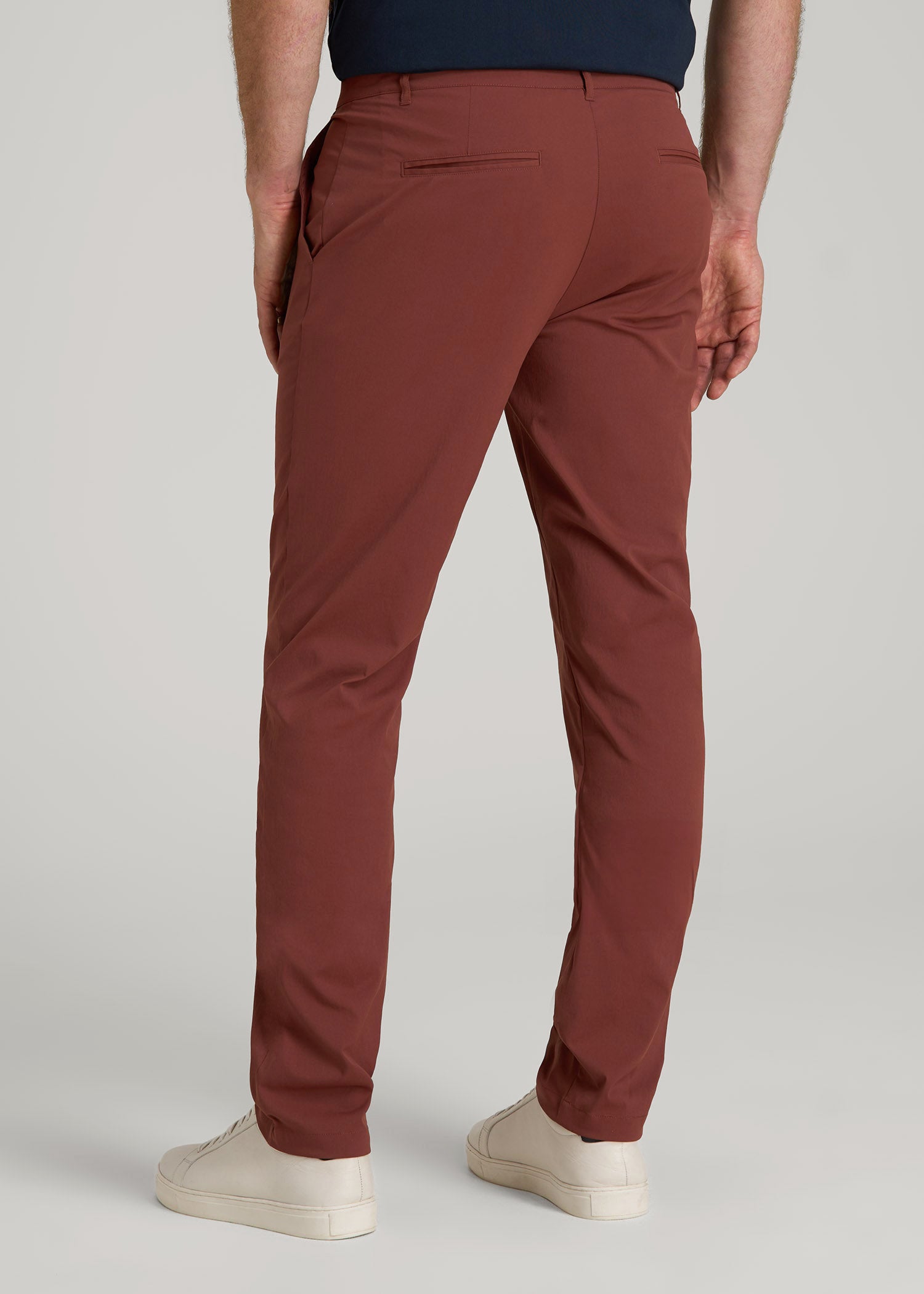 TAPERED FIT Traveler Chino Pants for Tall Men in Intense Rust