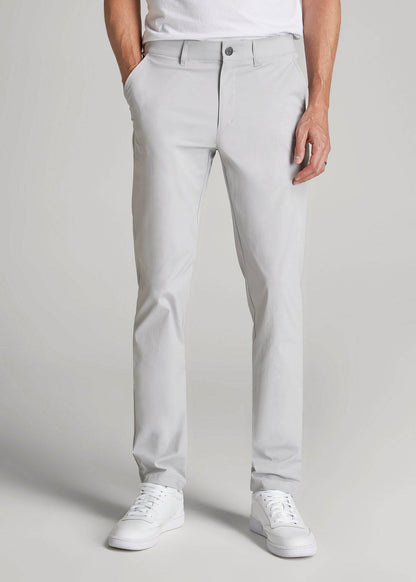 TAPERED FIT Traveler Chino Pants for Tall Men in Light Grey