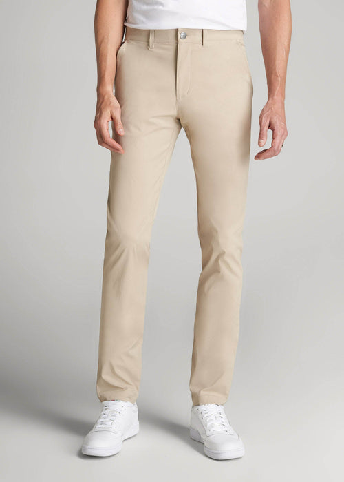TAPERED FIT Traveler Chino Pants for Tall Men in Light Khaki