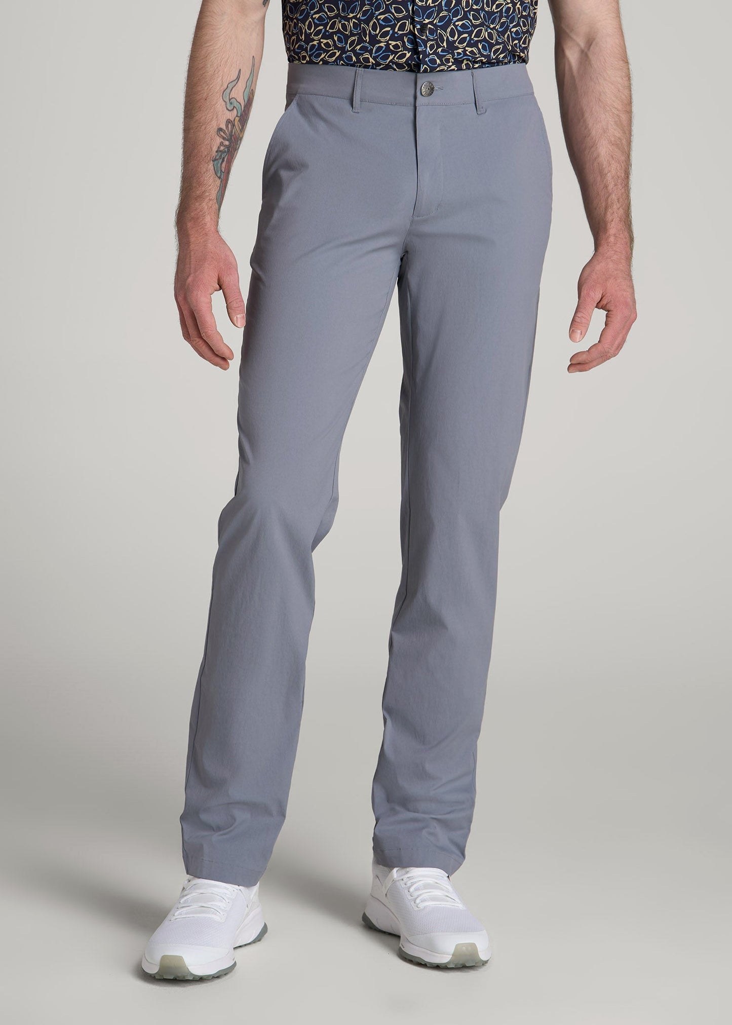 TAPERED FIT Traveler Chino Pants for Tall Men in Skyline Grey