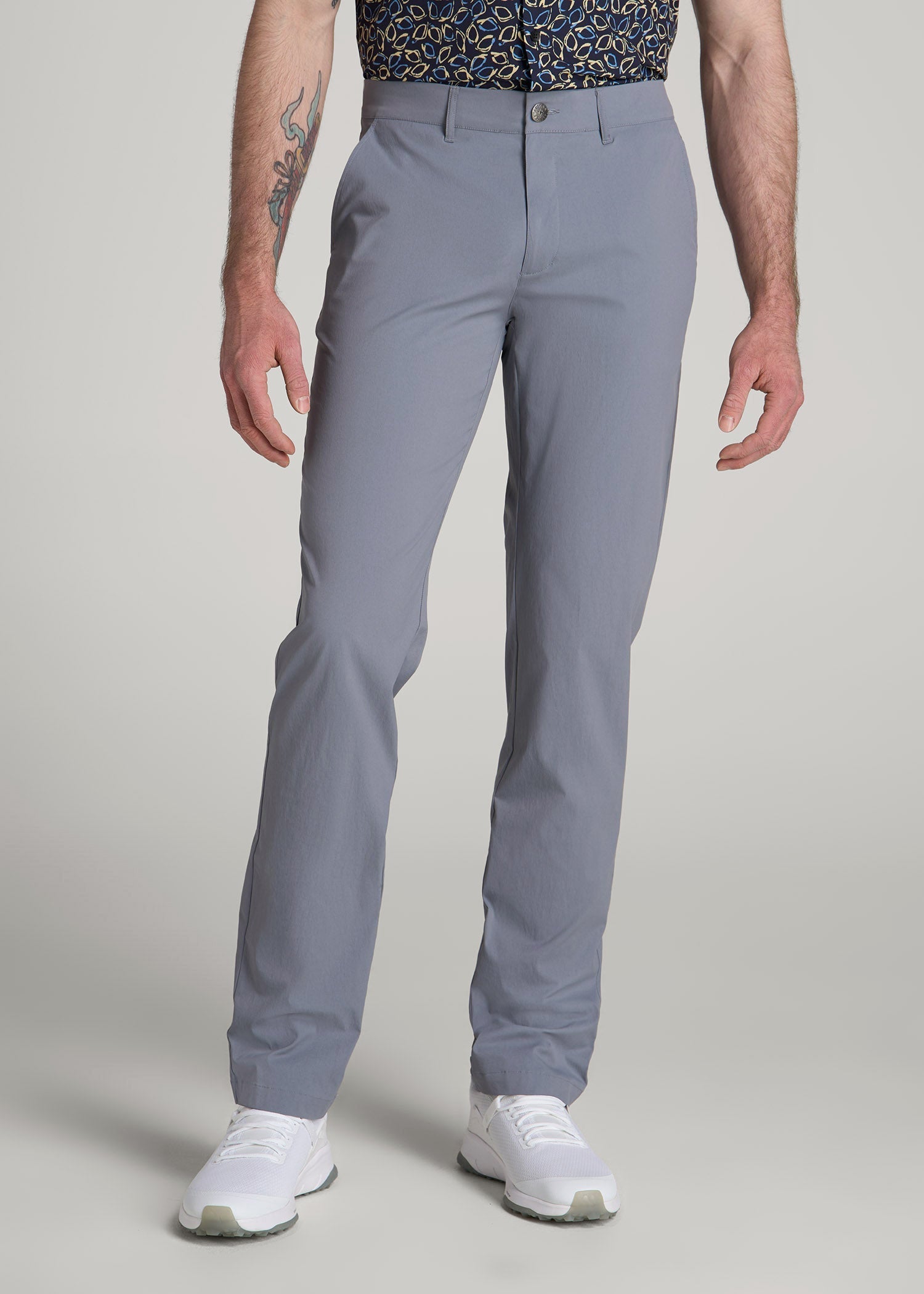TAPERED FIT Traveler Chino Pants for Tall Men in Skyline Grey