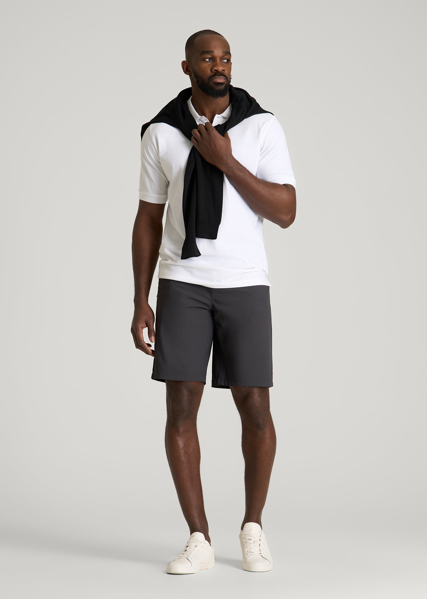 Traveler Chino Short 2.0 for Tall Men in Iron Grey