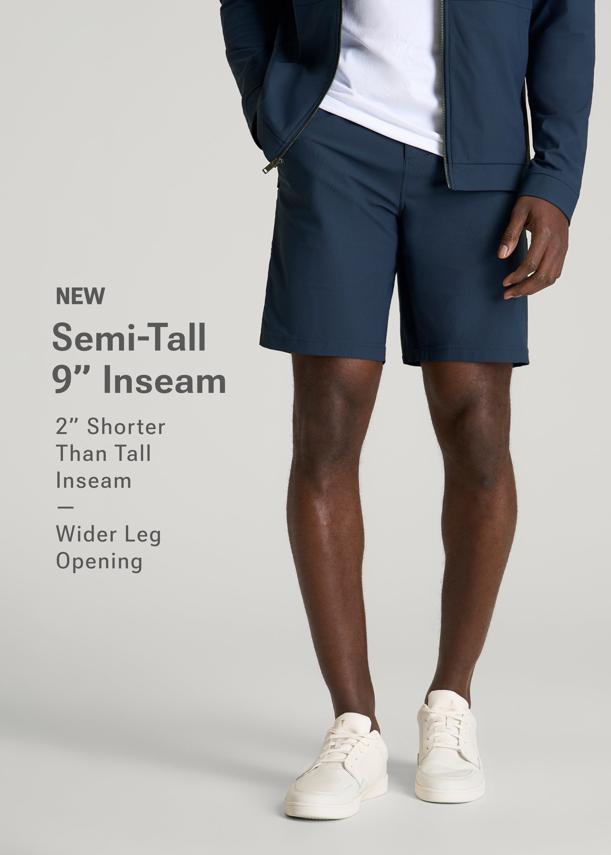 Traveler Chino Short 2.0 for Tall Men in Navy Blue