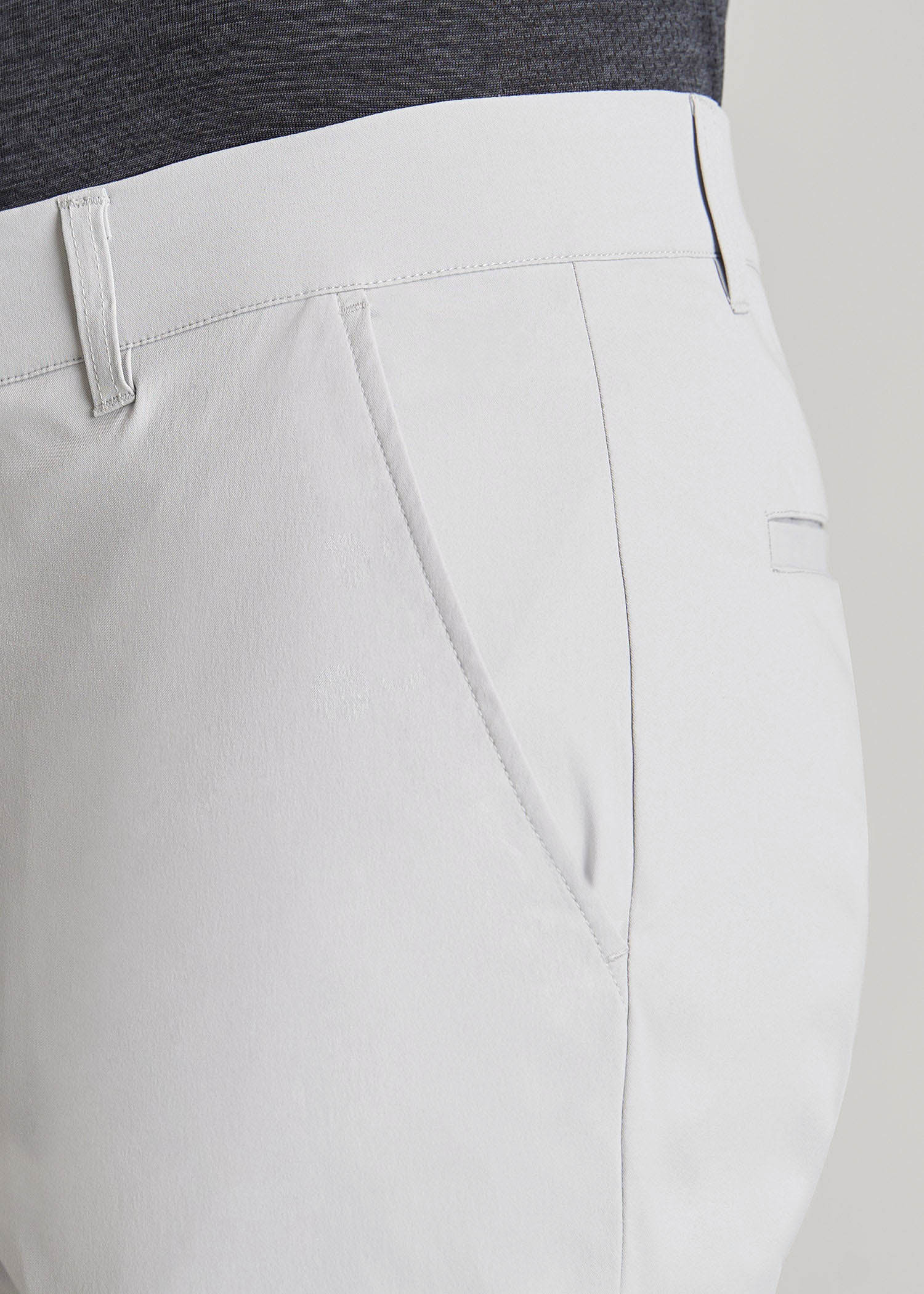 Traveler Chino Shorts for Tall Men in Light Grey