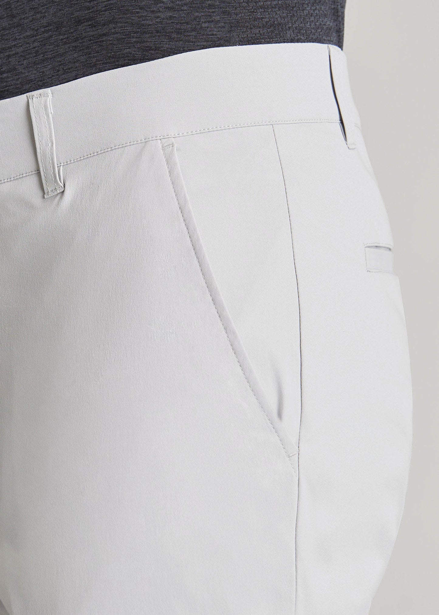 Traveler Chino Shorts for Tall Men in Light Grey