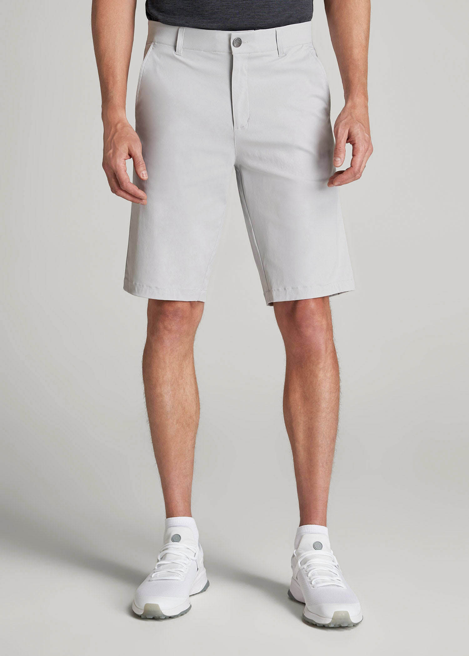 Traveler Chino Shorts for Tall Men in Light Grey