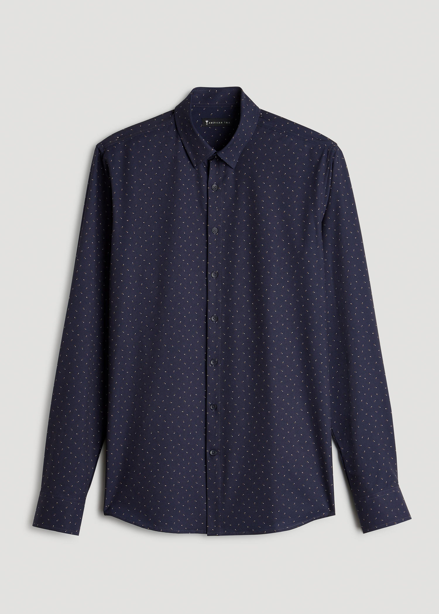 Traveler Stretch Dress Shirt in Dark Blue Floral