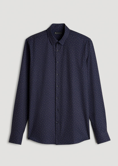 Traveler Stretch Dress Shirt in Dark Blue Floral