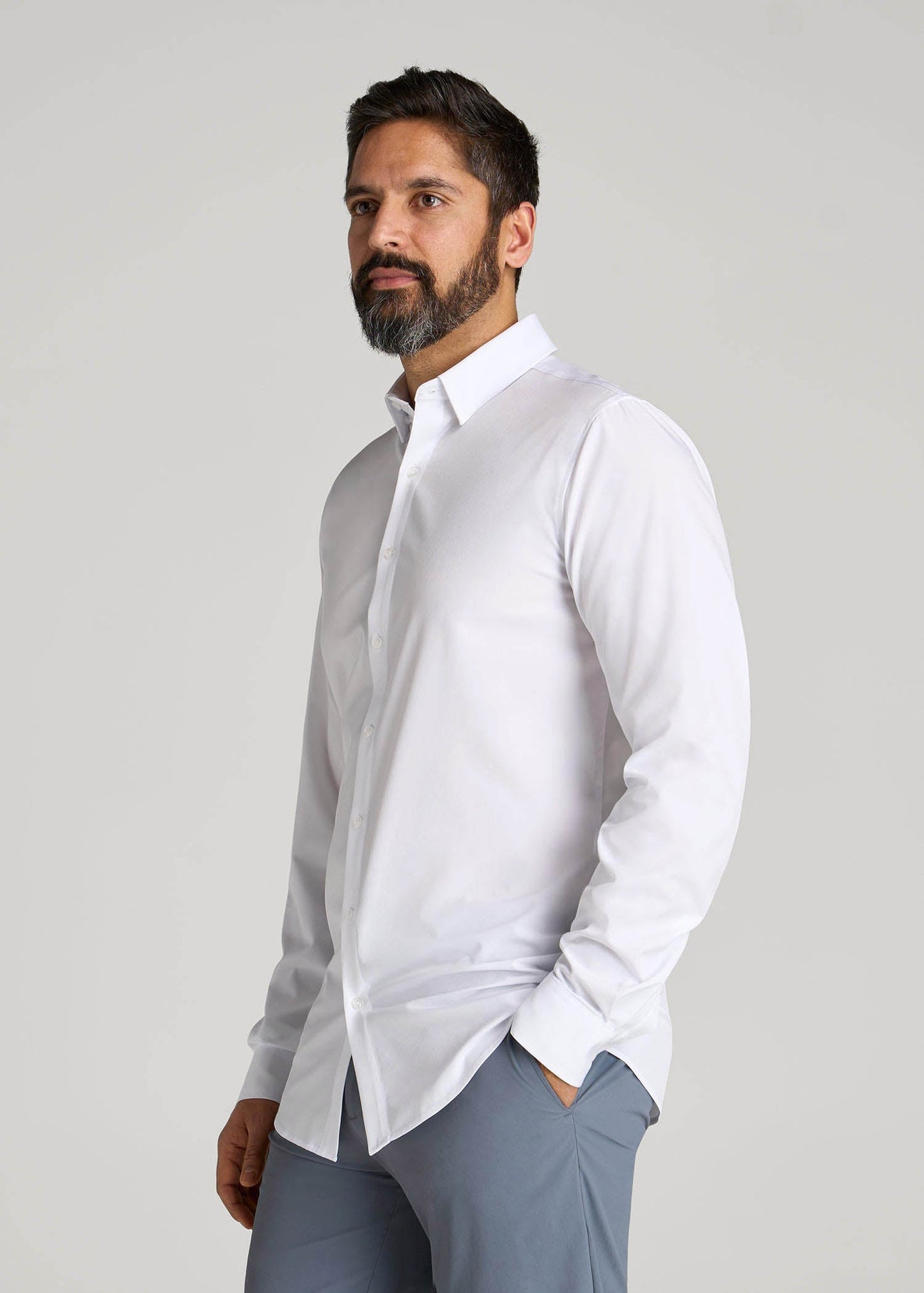 Traveler Stretch Dress Shirt in White