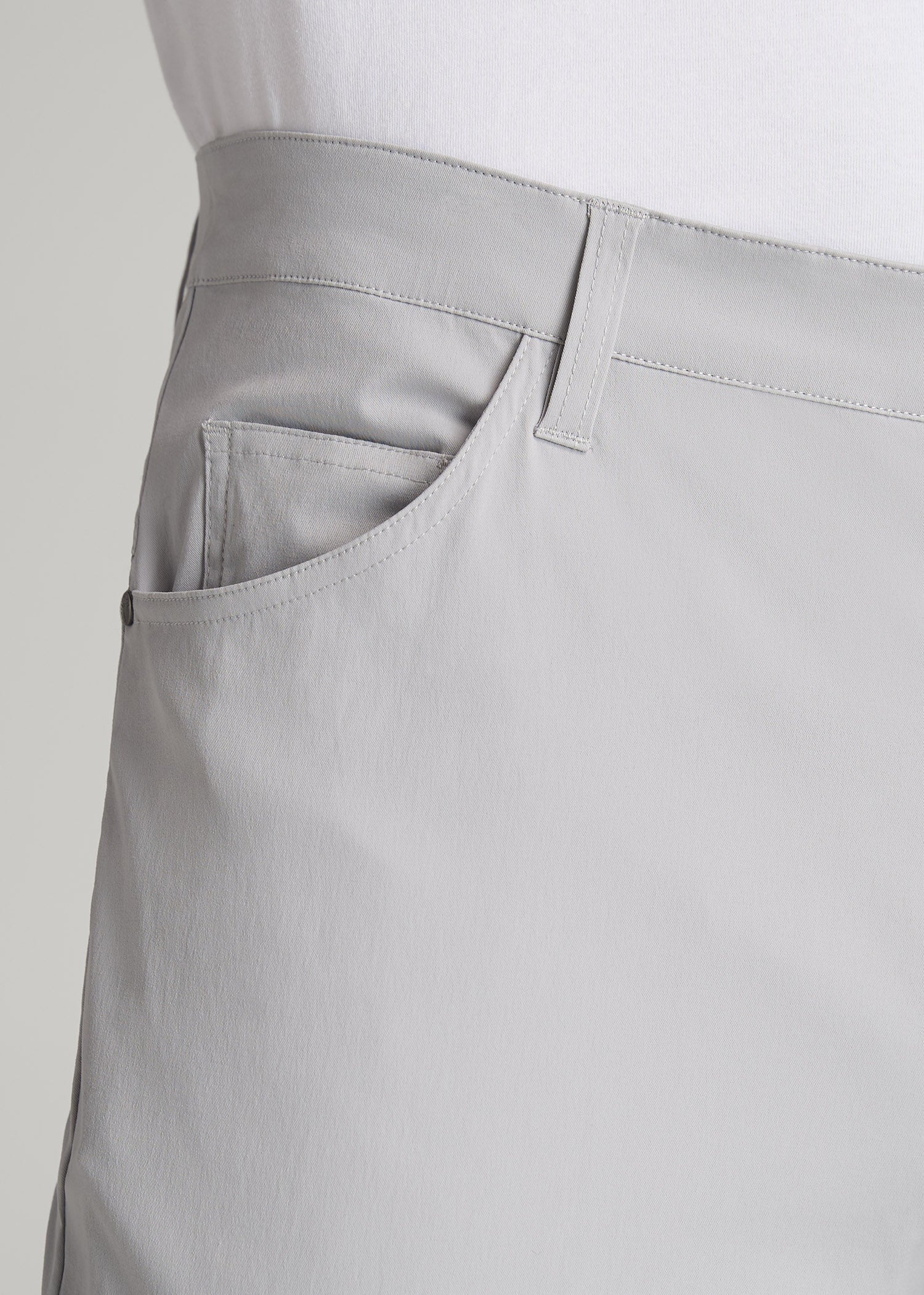 TAPERED-FIT Traveler Pants for Tall Men in Light Grey
