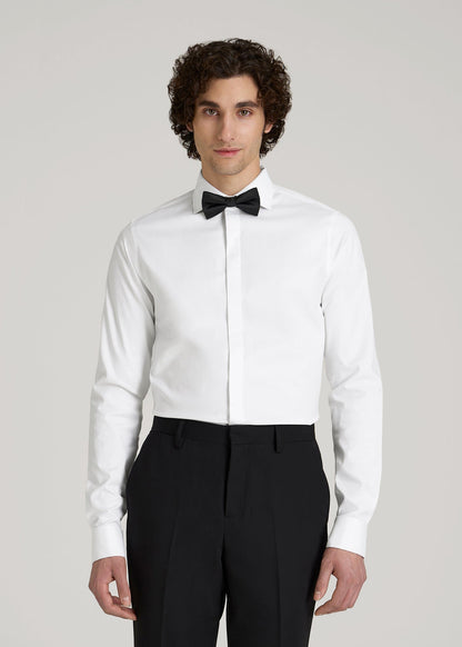 Tuxedo Shirt for Tall Men in White