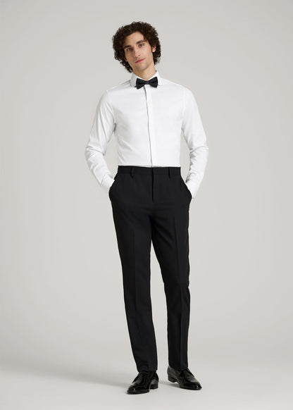 Tuxedo Shirt for Tall Men in White