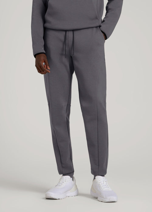 Tech Motion Fleece Joggers for Tall Men in Iron Grey