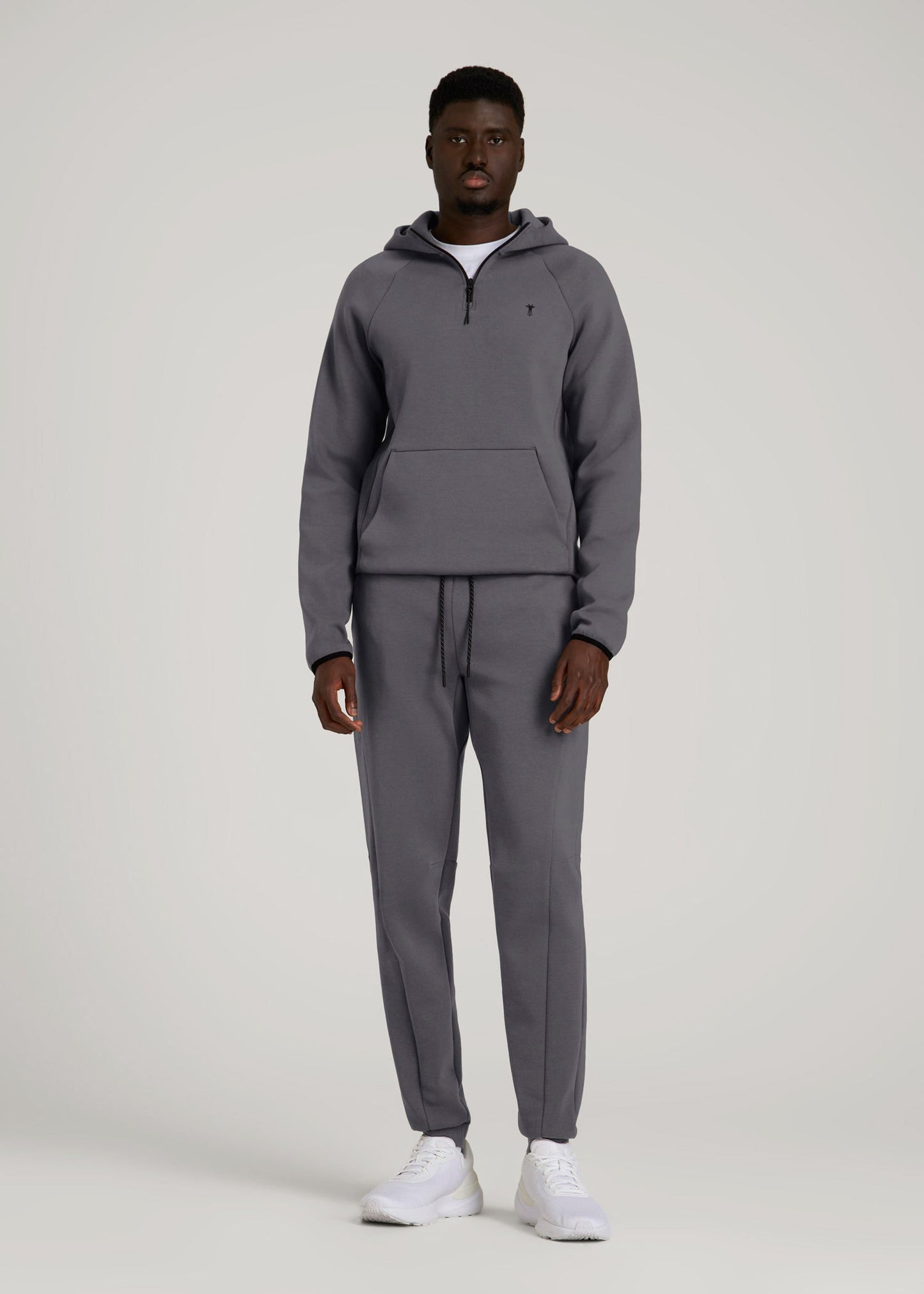 Tech Motion Fleece Joggers for Tall Men in Iron Grey