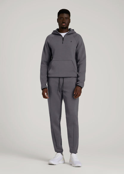 Tech Motion Fleece Joggers for Tall Men in Iron Grey