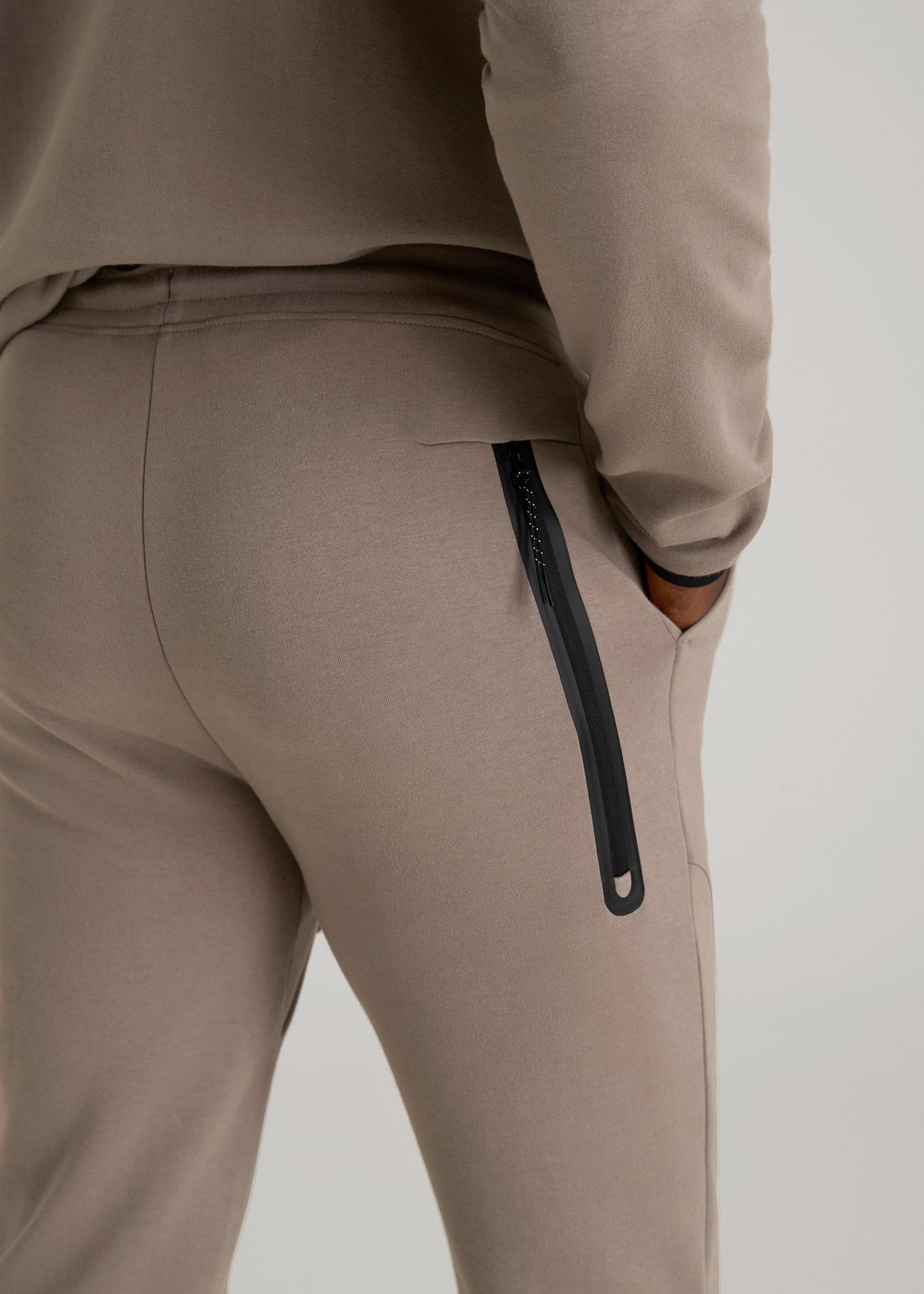 Tech Motion Fleece Joggers for Tall Men in Portobello
