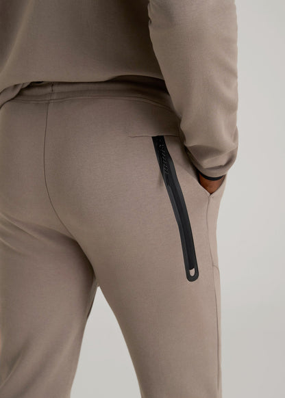 Tech Motion Fleece Joggers for Tall Men in Portobello